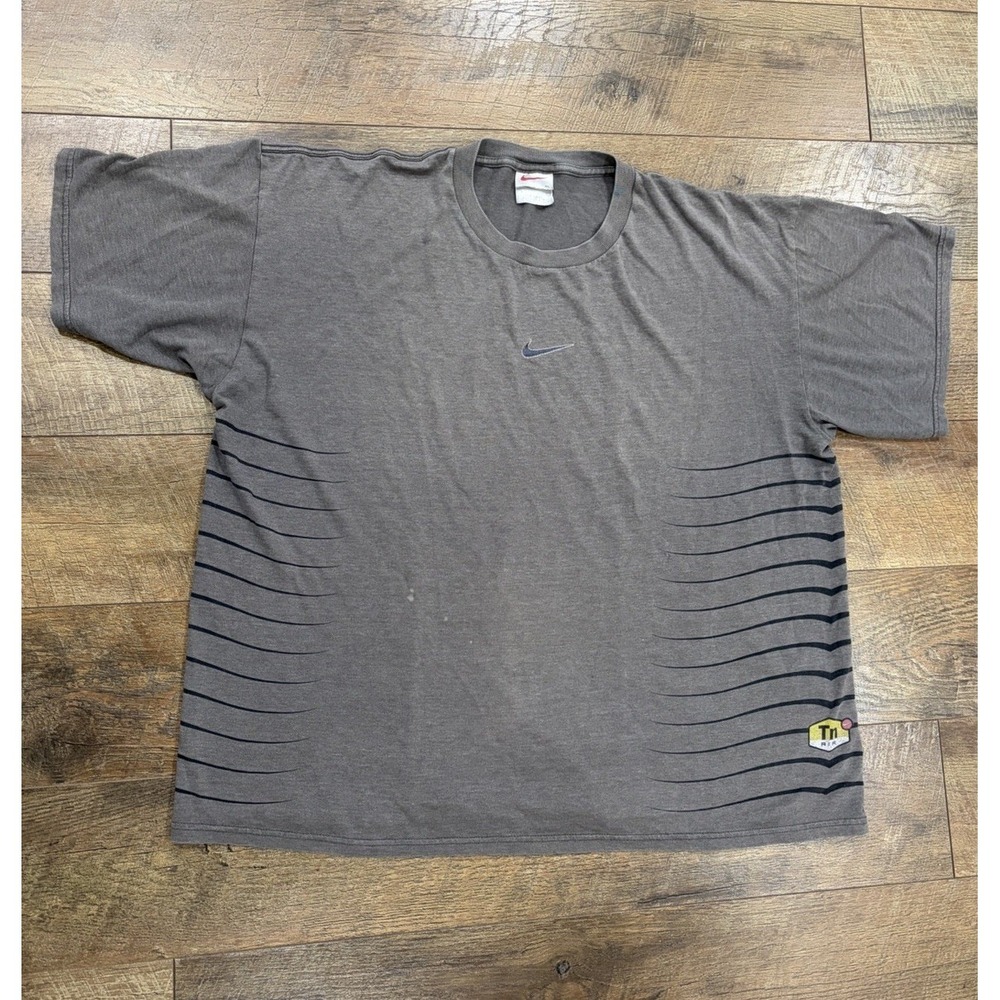 Vintage 90s Nike Center Swoosh Air Max TN‎ T-Shirt Grey XL